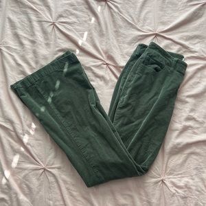 Olive Green Hollister Low-rise Flare Jeans